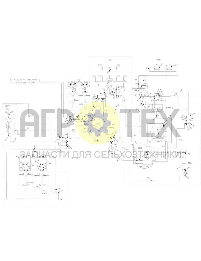 Гидравлические трубопроводы, SX275 (SX015641) (№12 на схеме)